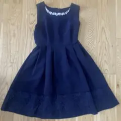 ネイビー Aライン パーティードレス
