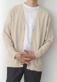 洗えるカノココーデ　カーディガン　グローバルワーク　Mサイズ　ホフホワイト　新品