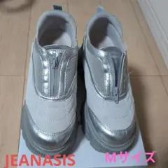 JEANASIS　シルバー ジッパー付き 厚底スニーカーのサムネイル