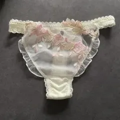 HIMICO メンズ 花柄刺繍 Tバックショーツ Lサイズ 白&水色 - メルカリ