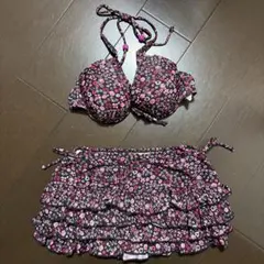 新品 3点セット 花柄 フリル ビキニ 水着 体型カバー