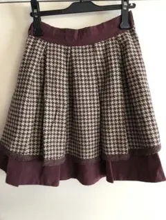 2way スカート　千鳥柄　アクシーズ