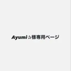 Ayumi様専用ページ