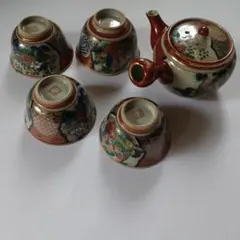 骨董　九谷焼　(庄三)　急須１　湯呑み２客　湯冷まし１ 九谷庄三 湯呑み 急須 湯冷まし セット - メルカリ