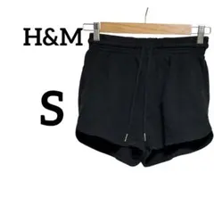 1点物✨️H&M【S】スウェットショートパンツ 黒 無地