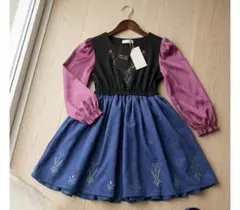 120cm アナ　ワンピース　アナ雪　しまむら　kahoコラボ　かほ