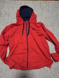 UNDER ARMOUR レッド フード付きパーカー LG