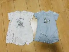 スヌーピー　ピーナッツ　ロンパース　50 - 60サイズのサムネイル