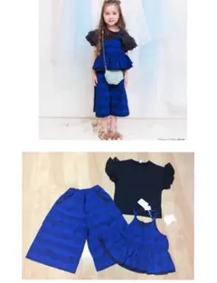 新品アプレレクール即完売ヒトデ刺繍ビスチェガウチョパンツＴシャツ3点セット130