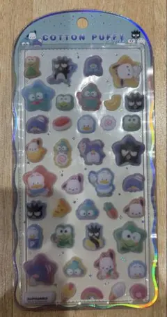 コットンパフィーシール　はぴだんぶい　サンリオ