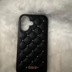 ému キルティング ブラックケース