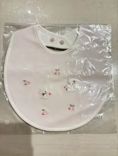 familiar ピンク スタイ うさぎ刺繍