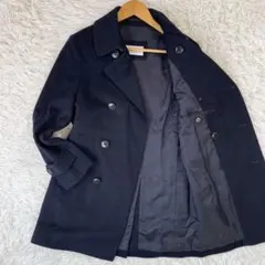 【極美品】トゥモローランドピルグリム ロロピアーナ チェスターコート 44 紺 セール】 ウール チェスターフィールドコート LORO PIANA STORM SYSTEM