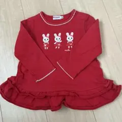 ミキハウス 赤いTシャツ 90