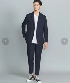 【極美品】B&Yユナイテッドアローズ LANATEC セットアップ ネイビー　L