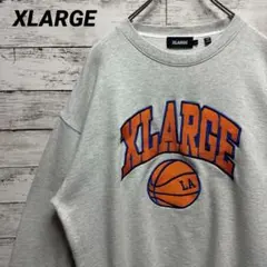 528a【がーどまん着用】エクストララージ　バスケ　ビッグロゴ　刺繍　スウェット