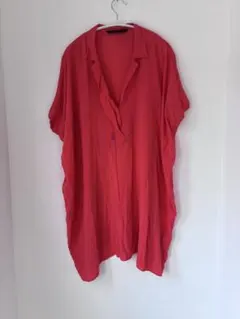 ZARA WOMAN オーバーサイズ ワンピース チュニック M オレンジ