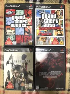 4本セット！PS2 バイオハザード4＋GTA3＋GTAリバティー＋DoC FF7