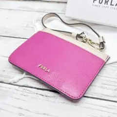 FURLA フルラ コインケース ピンク×ベージュ レザー
