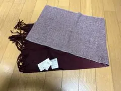 新品 未使用品 コムサイズム マフラー ボルドー ウール100％