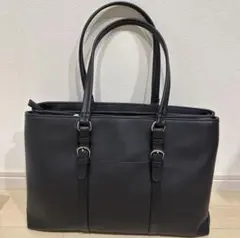 AOKI 洋服の青木　lesmues レスムエス　ブラックトートバッグ 合成皮革