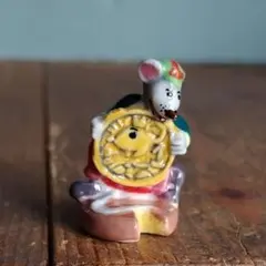 ビンテージフェーブ 小さなネズミ⑨ フランス雑貨ガレット置物陶器ミニチュア鼠