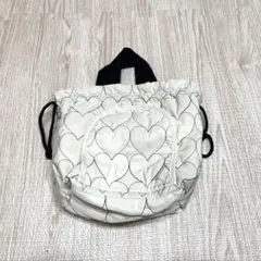 しまむら オムツポーチ 巾着 ハート みゅう モリノリンクル おむつ巾着
