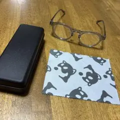 Zoff グレークリアフレーム メガネ ケース付き 度あり