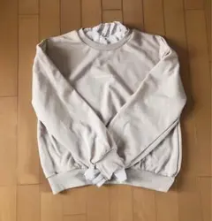 WEGO 襟 袖 フリル ロゴトレーナー