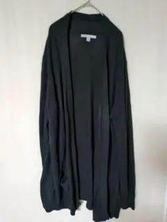 OLD NAVY カーディガン ショールカラー長袖 XL 黒 綿 ビッグサイズ
