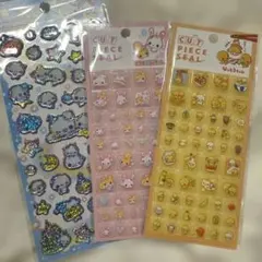 なっとうちゃん フワフワらびちゃんタイルシール 3枚セット