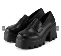 GRL レザー厚底ローファー