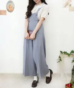 【期間限定価格】Fint ダブル釦サロペットパンツ【洗える】のサムネイル