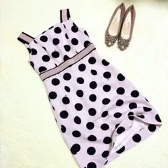 もぐもぐ　M'S GRACY ノースリーブワンピース ドット柄 M'S GRACY ノースリーブワンピース ドット柄 - メルカリ
