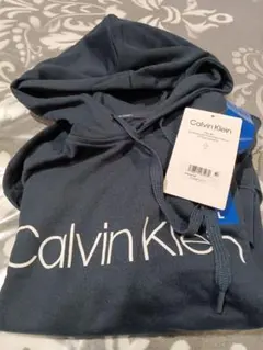 【今だけ価格】新品Calvin kleinカルバンクライン パーカーネイビー系L
