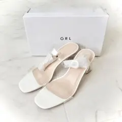 【新品未使用】24.5 GRL クリアヒール サンダル ホワイトのサムネイル