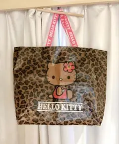 サンリオ日焼けハローキティレオパード柄ヒョウ柄ショッパーバッグビッグトートバッグ