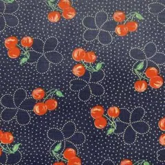 30's レア　ビンテージ生地　レトロ可愛いチェリー柄