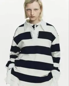 GWセール！Bibiy. B. FRANCINE RUGBY TOP ネイビー ゆっぴ着用 Bibiy. B. FRANCINE RUGBY TOP - メルカリ