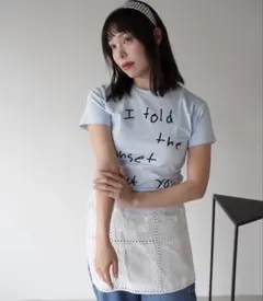 【SANSeLF】アートレタリングコンパクトTシャツ saw26s079のサムネイル