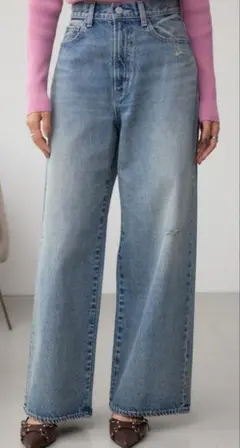 【新品未使用】AZUL DENIM オーバーダイワイドストレート　S