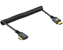 Twozoh 90°コイル状 ミニ HDMI-HDMI ケーブル 直角ミニ