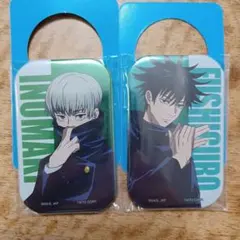 呪術廻戦　スクエアメタリック缶バッジ　二個セット