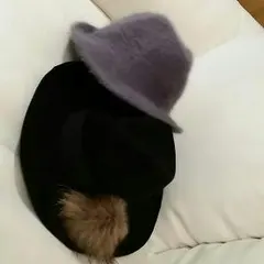 冬物アンゴラと、ウール帽子