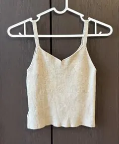 新品未使用！MURUA リブ編みベージュキャミソール