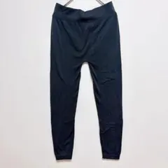 レギンス パンツ リブ 裾 黒 伸縮性 フリーサイズ　裏起毛 防寒 ルームウェア