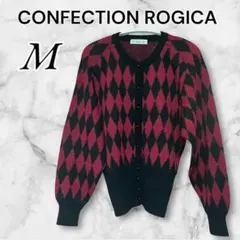CONFECTION ROGICA ニットカーディガン　肩パッド　M レトロ