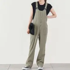 La-gemme サロペット オーバーオール オリーブ
