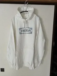 IKEA ホワイト パーカー L/XL 汚れ有り