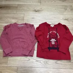 【2点セット】サイズ110 長袖カットソー スウェットトレーナー